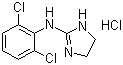 结构式 CAS# 4205-91-8, 盐酸可乐定; [2-(2,6-二氯苯基)亚氨基]咪唑烷盐酸盐