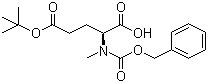 结构式 CAS# 42417-71-0, N-甲基-N-苄氧羰基-L-谷氨酸 5-叔丁酯