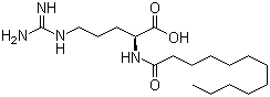 N-月桂酰基-L-精氨酸分子结构 (CAS 42492-22-8)
