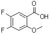 structure of CAS# 425702-18-7, 4,5-Difluoro-2-methoxybenzoic acid