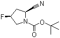 structure of CAS# 426844-76-0, 1-Boc-(2S,4S)-2-cyano-4-fluoropyrrolidine;(2S,4S)-1-Boc-2-cyano-4-fluoropyrrolidine; N-t-Boc-cis-4-Fluoro-L-prolinonitrile