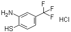 2-氨基-4-(三氟甲基)苯硫酚盐酸盐分子结构 (CAS 4274-38-8)