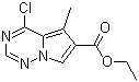 structure of CAS# 427878-41-9, Ethyl 4-chloro-5-methylpyrrolo[1,2-f][1,2,4]triazine-6-carboxylate