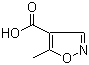 structure of CAS# 42831-50-5, 5-Methyl-4-isoxazolecarboxylic acid;5-Methylisoxazole-4-carboxylic acid