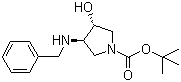 (3R,4R)-N-Boc-3-苄氨基-4-羟基吡咯烷分子结构 (CAS 429673-83-6)