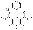 structure of CAS# 43067-01-2, 4-(2-Chlorophenyl)-3,5-di(methoxycarbonyl)-2,6-dimethyl-1,4-dihydropyridine;4-(2-Chlorophenyl)-1,4-dihydro-2,6-dimethyl-3,5-pyridinedicarboxylic acid dimethyl ester