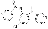 结构式 CAS# 431898-65-6, N-(6-氯-9H-吡啶并[3,4-b]吲哚-8-基)-3-吡啶甲酰胺