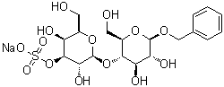 苄基 4-O-(3-O-磺基-beta-D-吡喃半乳糖基)-beta-D-吡喃葡萄糖苷单钠盐分子结构 (CAS 431898-95-2)