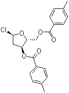 结构式 CAS# 4330-21-6, 1-氯-2-脱氧-alpha-D-赤式戊呋喃糖 3,5-双(4-甲基苯甲酸)酯