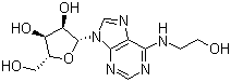 结构式 CAS# 4338-48-1, N6-(2-羟乙基)腺苷