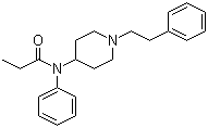 N-Phenyl-N-[1-(2-phenylethyl)-4-piperidinyl]propanamide molecular structure (CAS 437-38-7)