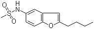 结构式 CAS# 437652-07-8, 2-丁基-5-[甲磺酰胺基]苯并呋喃