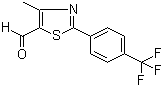 4-甲基-2-[4-(三氟甲基)苯基]-1,3-噻唑-5-甲醛分子结构 (CAS 438577-61-8)