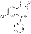 Diazapam molecular structure (CAS 439-14-5)