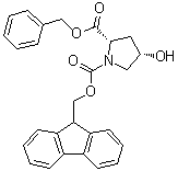 (2S,4S)-4-Hydroxy-1,2-pyrrolidinedicarboxylic acid 1-(9H-fluoren-9-ylmethyl) 2-(phenylmethyl) ester molecular structure (CAS 439290-35-4)