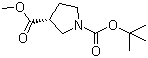 (R)-1-Boc-pyrrolidine-3-carboxylic acid methyl ester molecular structure (CAS 441717-40-4)