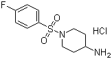 1-(4-Fluorobenzenesulfonyl)piperidin-4-ylamine hydrochloride molecular structure (CAS 442124-75-6)