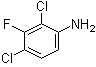 结构式 CAS# 443-93-6, 2,4-二氯-3-氟苯胺