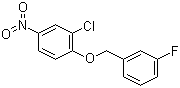 结构式 CAS# 443882-99-3, 3-氯-4-(3-氟苄氧基)硝基苯; 2-氯-1-(3-氟苄氧基)-4-硝基苯