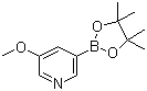 结构式 CAS# 445264-60-8, 3-甲氧基-5-吡啶硼酸频哪醇酯