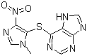 structure of CAS# 446-86-6, Azathioprine;6-[(1-Methyl-4-nitro-1H-imidazol-5-yl)thio]-1H-purine; 6-((1-Methyl-4-nitroimidazol-5-yl)thio)purine; 6-(Methyl-p-nitro-5-imidazolyl)-thiopurine