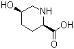(2R,5R)-5-Hydroxy-2-piperidinecarboxylic acid molecular structure (CAS 448964-01-0)