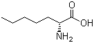 (R)-2-氨基庚酸分子结构 (CAS 44902-01-4)