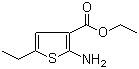 结构式 CAS# 4507-13-5, 2-氨基-5-乙基噻吩-3-甲酸乙酯