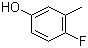 结构式 CAS# 452-70-0, 4-氟-3-甲基苯酚