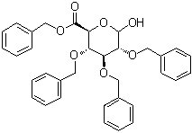 structure of CAS# 4539-78-0, 2,3,4-Tri-O-benzylglucopyranuronic acid benzyl ester