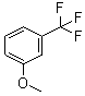 structure of CAS# 454-90-0, 3-(Trifluoromethyl)anisole;3-Methoxybenzotrifluoride; 1-Methoxy-3-(trifluoromethyl)-benzene