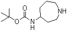 structure of CAS# 454451-28-6, tert-Butyl (azepan-4-yl)carbamate;(Hexahydro-1H-azepin-4-yl)carbamic acid 1,1-dimethylethyl ester