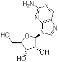 结构式 CAS# 4546-54-7, 2-氨基嘌呤核苷