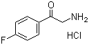 structure of CAS# 456-00-8, 2-Amino-4'-fluoroacetophenone hydrochloride;2-Amino-1-(4-fluorophenyl)ethanone hydrochloride
