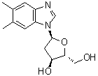 1-(2-脱氧-alpha-D-赤式-呋喃戊糖基)-5,6-二甲基-1H-苯并咪唑分子结构 (CAS 4600-71-9)