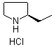 结构式 CAS# 460748-80-5, (2R)-乙基吡咯烷盐酸盐