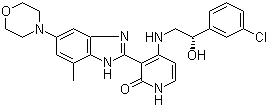 结构式 CAS# 468740-43-4, BMS-536924; 胰岛素样生长因子-1 受体拮抗剂