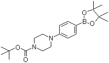 structure of CAS# 470478-90-1, 4-[4-(N-Boc)piperazin-1-yl]phenylboronic acid pinacol ester;4-[4-(4,4,5,5-Tetramethyl-[1,3,2]dioxaborolan-2-yl)phenyl]piperazine-1-carboxylic acid tert-butyl ester; tert-Butyl 4-[4-(4,4,5,5-tetramethyl-1,3,2-dioxaborolan-2-yl)phenyl]piperazine-1-carboxylate