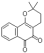structure of CAS# 4707-32-8, 3,4-Dihydro-2,2-dimethyl-2H-naphtho[1,2-b]pyran-5,6-dione;ARQ 501; NSC 26326; NSC 629749; SL 11001; beta-Lapachone