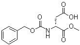structure of CAS# 47087-37-6, N-[(Phenylmethoxy)carbonyl]-D-aspartic acid 1-methyl ester