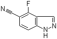 structure of CAS# 473416-81-8, 4-Fluoro-1H-indazole-5-carbonitrile