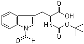 结构式 CAS# 47355-10-2, N-叔丁氧羰基-N'-醛基-L-色氨酸