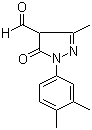 structure of CAS# 473681-77-5, 1-(3,4-Dimethylphenyl)-4,5-dihydro-3-methyl-5-oxo-1H-pyrazole-4-carboxaldehyde