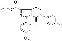 结构式 CAS# 473927-64-9, 6-(4-碘苯基)-1-(4-甲氧基苯基)-7-氧代-4,5,6,7-四氢-1H-吡唑并[3,4-c]吡啶-3-羧酸乙酯