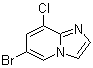 structure of CAS# 474708-88-8, 6-Bromo-8-chloroimidazo[1,2-a]pyridine