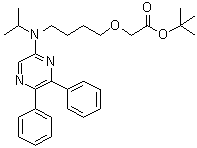 [4-[(5,6-Diphenylpyrazinyl)(1-methylethyl)amino]butoxy]acetic acid 1,1-dimethylethyl ester molecular structure (CAS 475084-96-9)