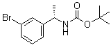 [(1S)-1-(3-溴苯基)乙基]氨基甲酸叔丁酯分子结构 (CAS 477312-85-9)