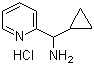 structure of CAS# 478263-93-3, Cyclopropyl(pyridin-2-yl)methanamine hydrochloride;alpha-Cyclopropyl-2-pyridinemethanamine hydrochloride
