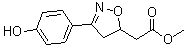 structure of CAS# 478336-92-4, 4,5-Dihydro-3-(4-hydroxyphenyl)-5-isoxazoleacetic acid methyl ester;ISO 1