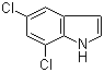 5,7-二氯吲哚分子结构 (CAS 4792-72-7)